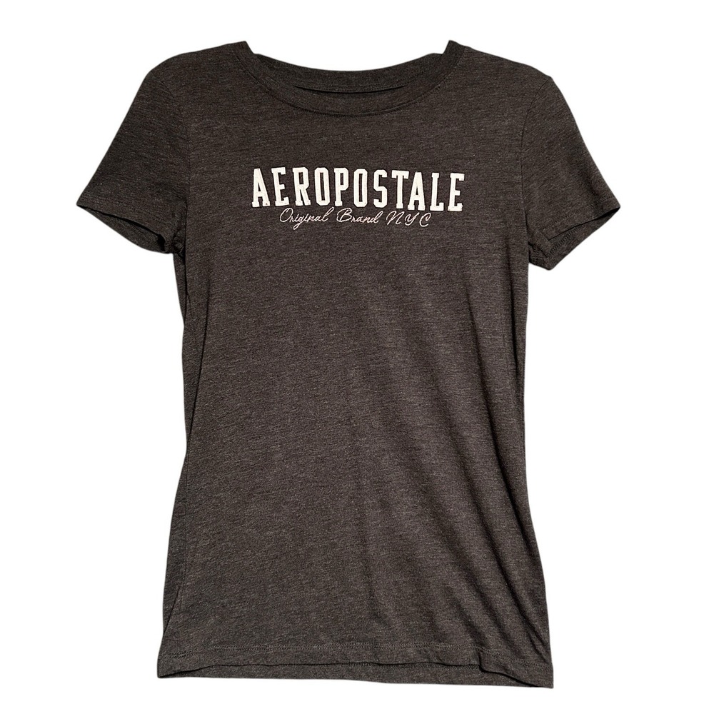 Abercrombie & Fitch T Shirt Womens Medium Logo Detail Gray Y2K Style Preppy Pink